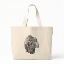 Buffalo Head Tote Bags