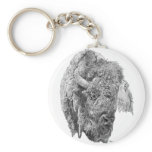 Buffalo Head Keychain