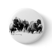 Buffalo Herd Pinback Buttons