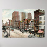 Buffalo, Main St. Looking North, 1907 Print