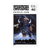 "Buffalo Medicine" Postage postage by JWBaker_Artist "Buffalo Medicine" Postage postage
