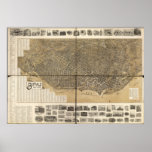 Buffalo New York 1902 Antique Panoramic Map Posters