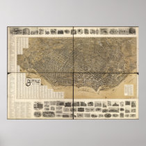 Buffalo New York 1902 Antique Panoramic Map Posters