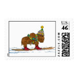 buffalo on skis postage