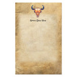 Buffalo Skull Faux Leather personalize stationery