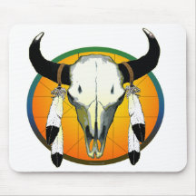 buffalo skull mousepads