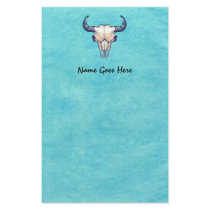 Buffalo Skull on Turquoise personalize Personalized Stationery