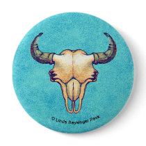 Buffalo Skull Turquoise buttons by Linda_MN Buffalo Skull Turquoise buttons