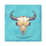 Buffalo Skull Turquoise magnets