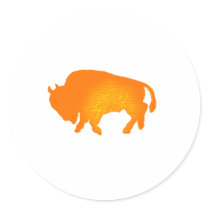 Buffalo Sun Round Stickers