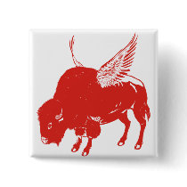 Buffalo Wings Pinback Buttons