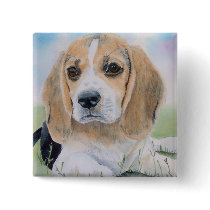 Buffy the Beagle Pinback Button