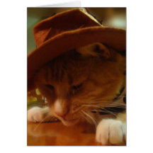 Buffy the Cowgirl Cat Greeting Card