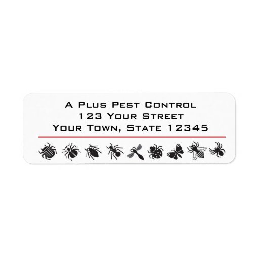 Bug Border, Pest Control Label Zazzle