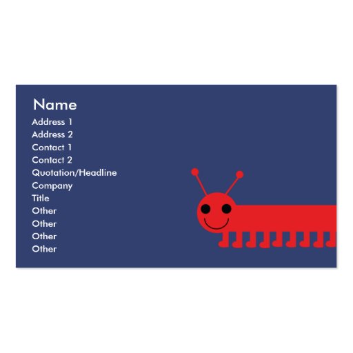 Bug - Business Business Card Template (front side)