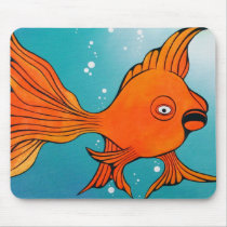Bug-Eyed Goldfish mousepads