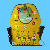 Bug-Eyes & Wings Custom Baby/ Rickshaw Messenger B messenger bags