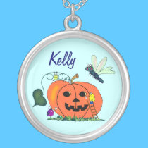 Bug-Eyes & Wings Pumpkin Necklace necklaces