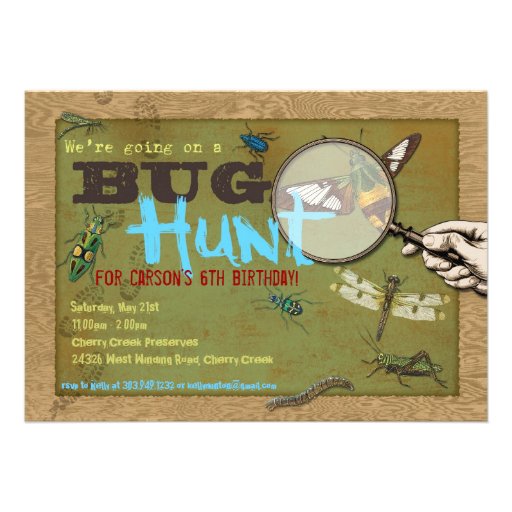 Bug Hunt Insect Party Invitation