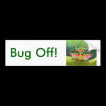 Bug Off Mantis Bumper Sticker bumper stickers