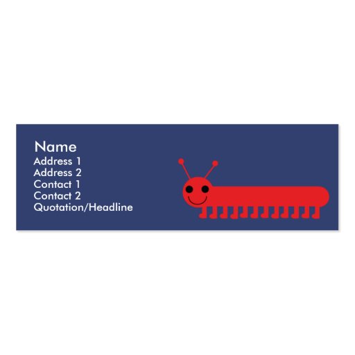 Bug - Skinny Business Card Templates (front side)