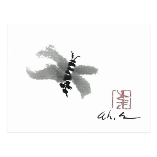 Bug, Sumie by Andrea Erickson Postcard Zazzle
