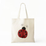 budgettote - Buggin' You Again - country critters for the garden lover. Cute and whimsical ladybug with heart-shaped dots and curly antennae. Created using artwork by Country Life Graphics.: Sizes  Available colors: natural_natural