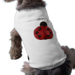 dog_sleeveless - Buggin' You Again - country critters for the garden lover. Cute and whimsical ladybug with heart-shaped dots and curly antennae. Created using artwork by Country Life Graphics.: Sizes  Available colors: white