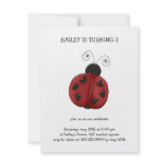 4.25x5.5 - Buggin' You Again - country critters for the garden lover. Cute and whimsical ladybug with heart-shaped dots and curly antennae. Created using artwork by Country Life Graphics.: Sizes  Available colors: white