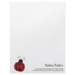 8.5x11 - Buggin' You Again - country critters for the garden lover. Cute and whimsical ladybug with heart-shaped dots and curly antennae. Created using artwork by Country Life Graphics.: Sizes  Available colors: white