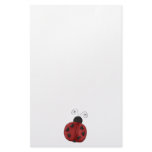 5.5x8.5 - Buggin' You Again - country critters for the garden lover. Cute and whimsical ladybug with heart-shaped dots and curly antennae. Created using artwork by Country Life Graphics.: Sizes  Available colors: white