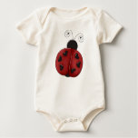 infant_creeper_organic - Buggin' You Again - country critters for the garden lover. Cute and whimsical ladybug with heart-shaped dots and curly antennae. Created using artwork by Country Life Graphics.: Sizes s,m,l,xl Available colors: natural