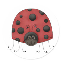 Buggin' You · Ladybug Round Sticker