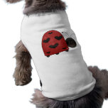 dog_sleeveless - Buggin' You too - country critters for the garden lover. A whimsical and smiling red ladybug with heart-shaped black dots. Created using artwork by Country Life Graphics.: Sizes  Available colors: white