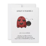 4.25x5.5 - Buggin' You too - country critters for the garden lover. A whimsical and smiling red ladybug with heart-shaped black dots. Created using artwork by Country Life Graphics.: Sizes  Available colors: white