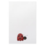 5.5x8.5 - Buggin' You too - country critters for the garden lover. A whimsical and smiling red ladybug with heart-shaped black dots. Created using artwork by Country Life Graphics.: Sizes  Available colors: white