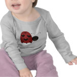 infant_longsleeve - Buggin' You too - country critters for the garden lover. A whimsical and smiling red ladybug with heart-shaped black dots. Created using artwork by Country Life Graphics.: Sizes s,m,l,xl Available colors: white