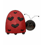 ladies_casual_longsleeve - Buggin' You too - country critters for the garden lover. A whimsical and smiling red ladybug with heart-shaped black dots. Created using artwork by Country Life Graphics.: Sizes s,m,l,xl Available colors: army