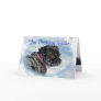 Buggs Dog in Snow card-customize any occasion