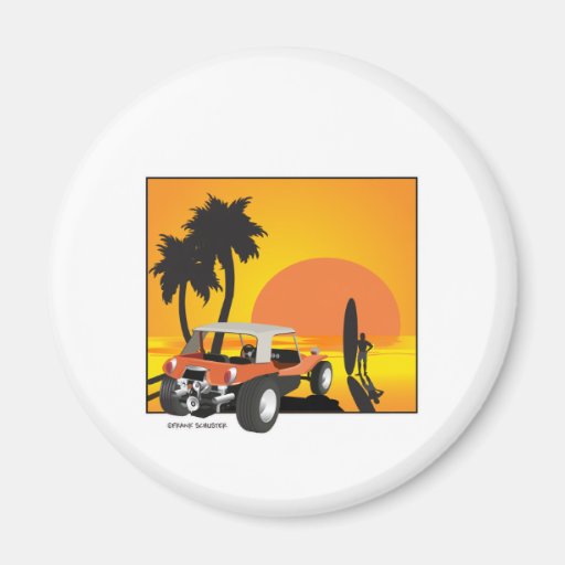Buggy and Surfer Magnet