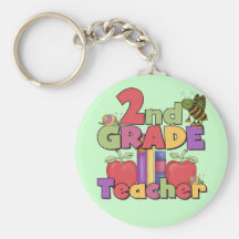 Bugs and Apples 2nd Grade Tshirts and gifts Keychains