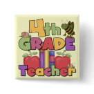 square_button - Teachers who love bug themes will love this cute and colorful Bugs and Apples 4th Grade Teacher design on 4th grade teacher T-shirts, hoodies, mugs, cards, stickers, mousepads, tote bags, and more.