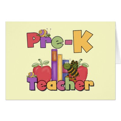 Bugs and Apples Pre-K Teacher Tshirts and Gifts Card by school_teacher Bugs and Apples Pre-K Teacher Tshirts and Gifts Card by school_teacher