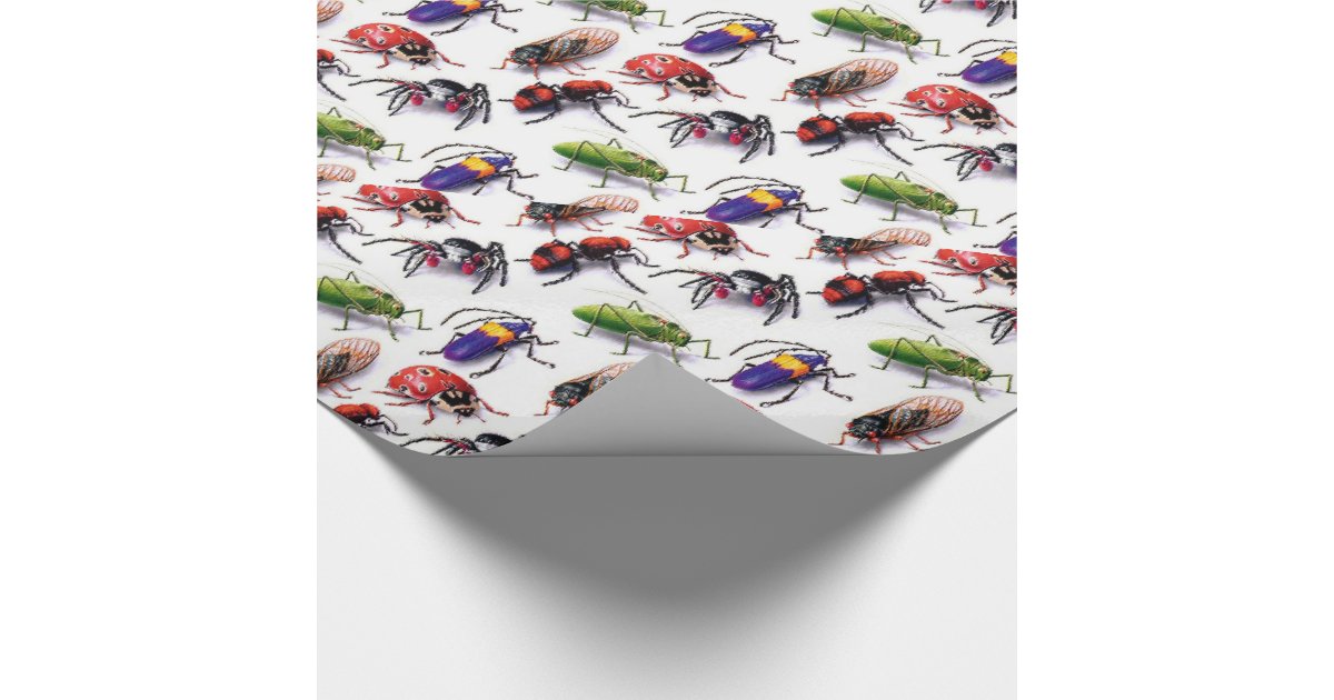 bugs bugs crawling everywhere wrapping paper Zazzle