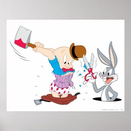 BUGS BUNNY™ and ELMER FUDD™ Poster Zazzle
