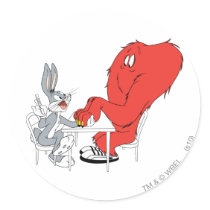 Bugs Bunny and Gossamer 2 Round Stickers