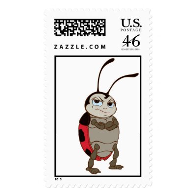Bug's Life Francis male ladybug arms folded angry postage