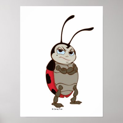 Bug's Life Francis male ladybug arms folded angry posters
