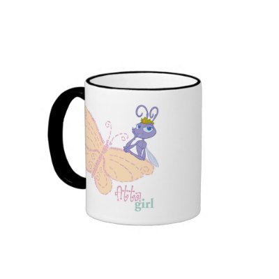 Bug's Life Princess Atta "atta girl" butterfly mugs