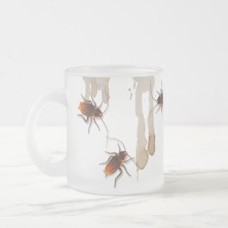 Bugzeez_Icky Sticky Roaches dripping glass mug mug